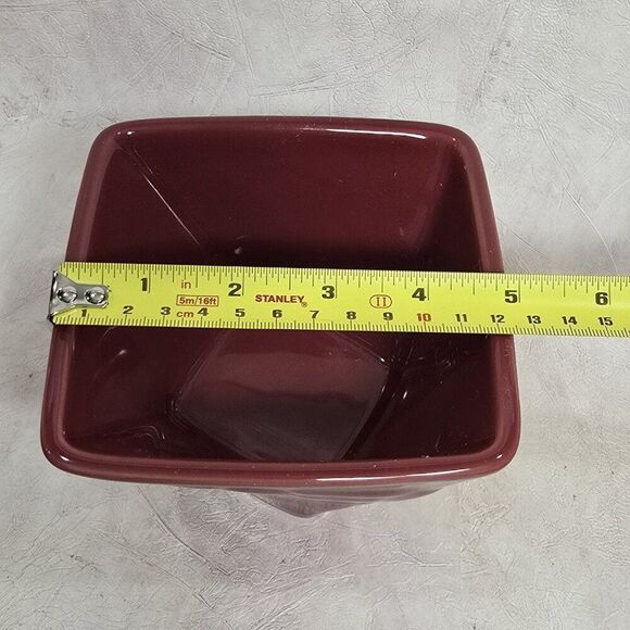 1 Longaberger Twisted Pottery Small Snack Dish - Paprika - Picture 2 of 5